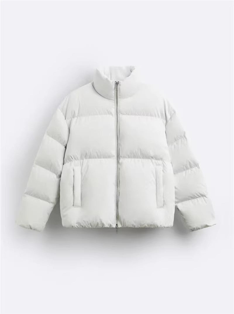 Damen gesteppte Winterjacke mit hochschließendem Kragen und seitlichen Eingrifftaschen Drune