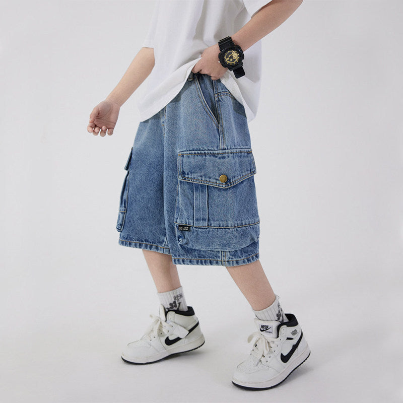 Jungen Cargo-Shorts aus leichtem Denim Drune