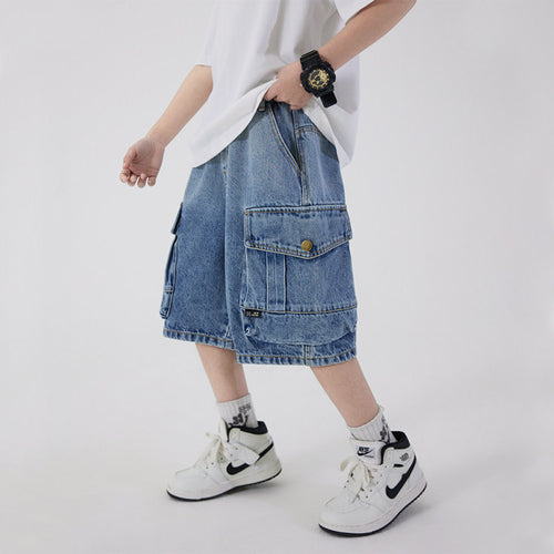 Jungen Cargo-Shorts aus leichtem Denim Drune