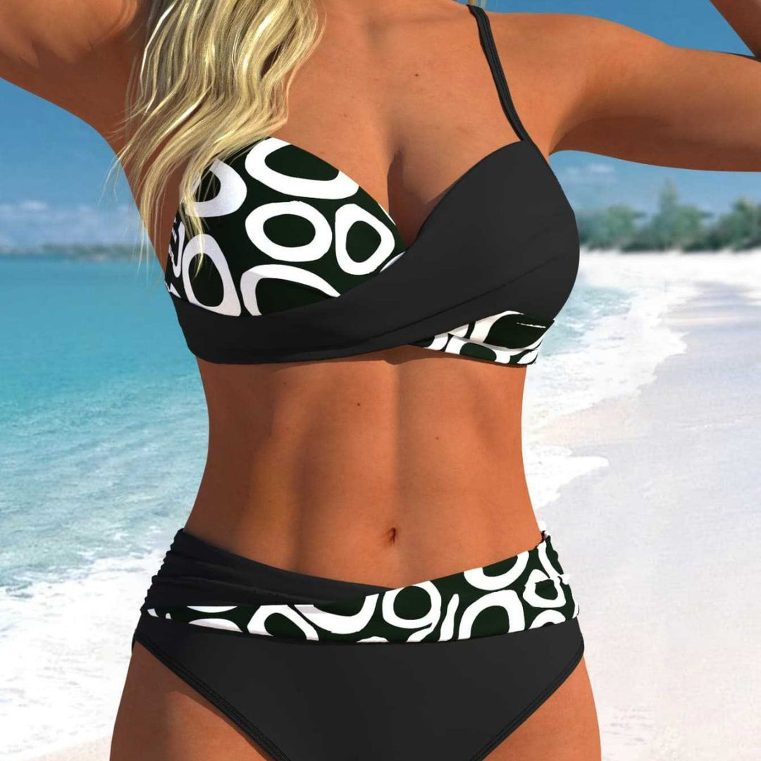 Damen Bikini-Set mit verführerischem Wickeldesign und hübschem Muster Drune