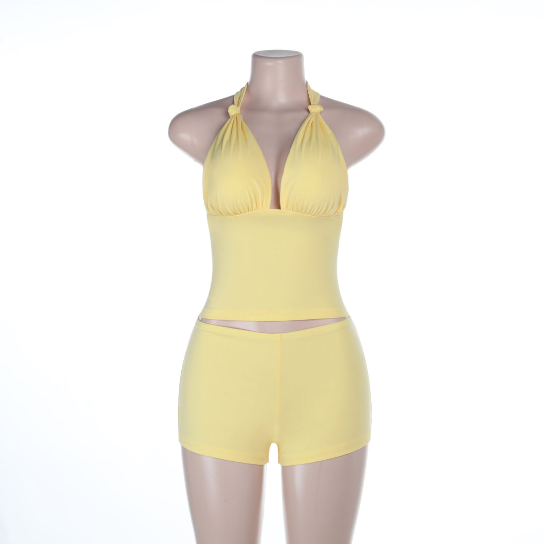 Damen Zweiteiliges Badeanzug-Set mit schickem Oberteil und figurfreundlicher Shorts Drune