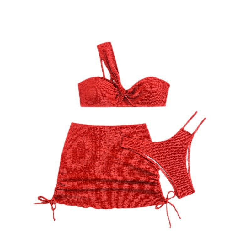 Damen Bikini-Set mit elegantem Wickelrock und modischem Oberteil Drune