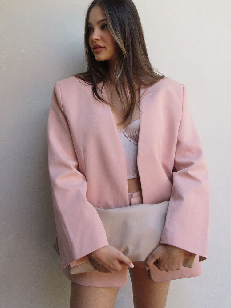 Damen oversized Blazerjacke im minimalistischen Design Drune