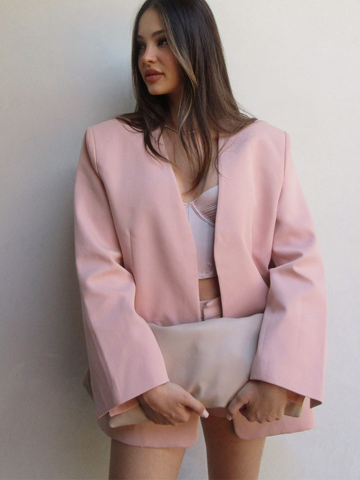 Damen oversized Blazerjacke im minimalistischen Design Drune