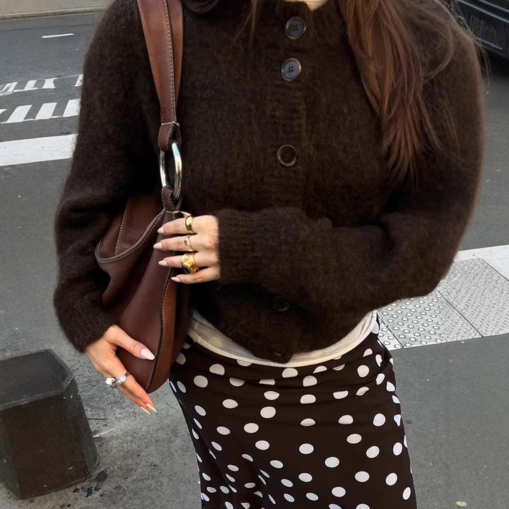 Damen Strickjacke mit Knopfdetails und lässigem Schnitt Drune