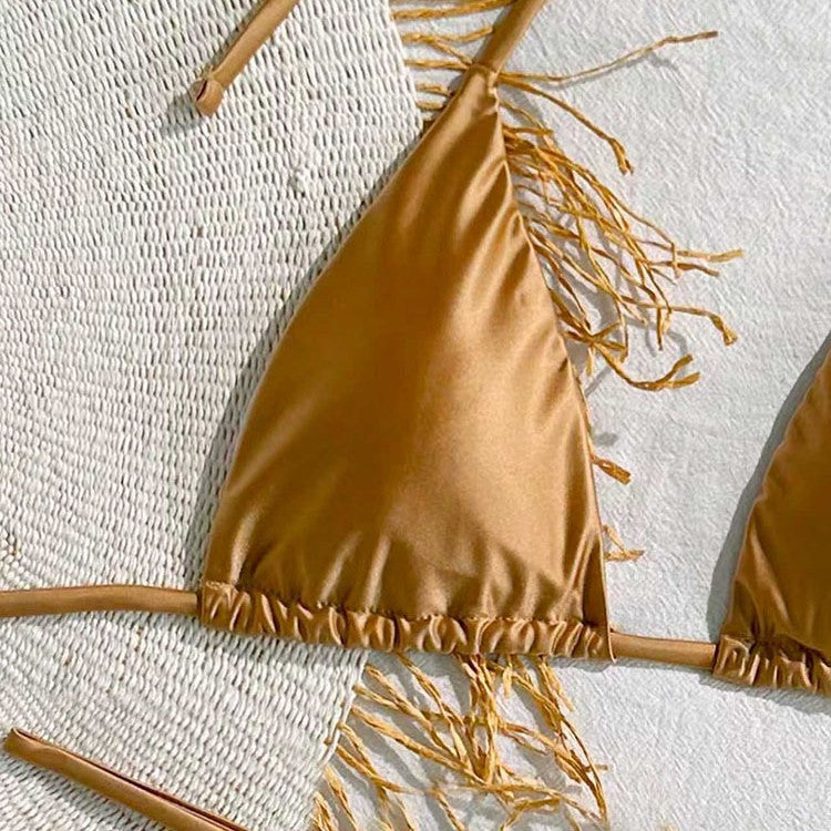 Damen Triangel-Bikini mit verstellbaren Trägersystem und raffinierten Rüschendetails Drune