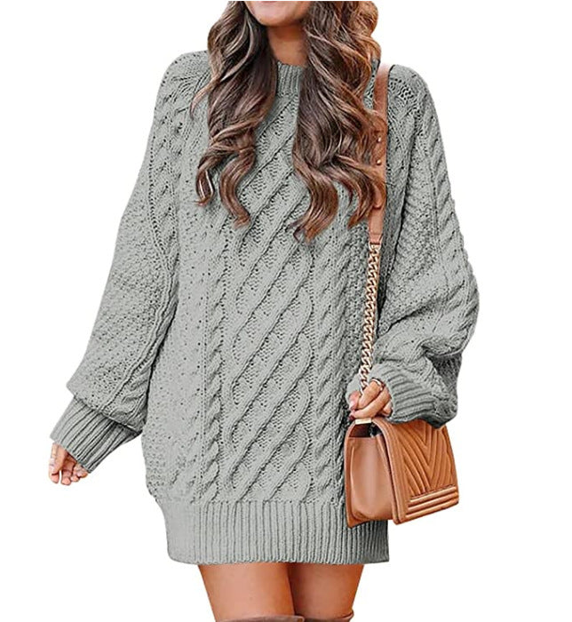 Damen Grobstrickpullover mit überschnittenen Schultern und elegantem Zopfmuster Drune