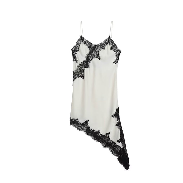 Damen asymmetrisches Spaghetti-Top Drune