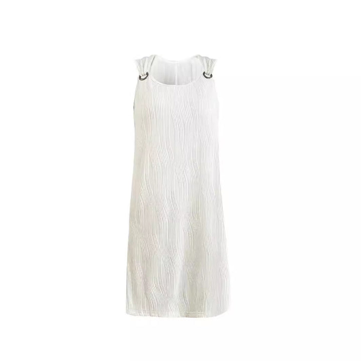 Damen Wellenstruktur Kleid Drune