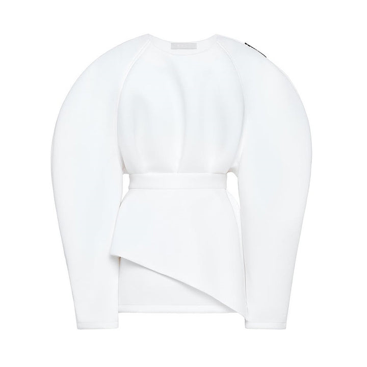 Damen modischer Sweatshirt mit Ballonärmeln Drune