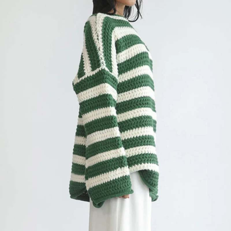 Drune | Gestreifter Strickpullover mit Modernem Stil
