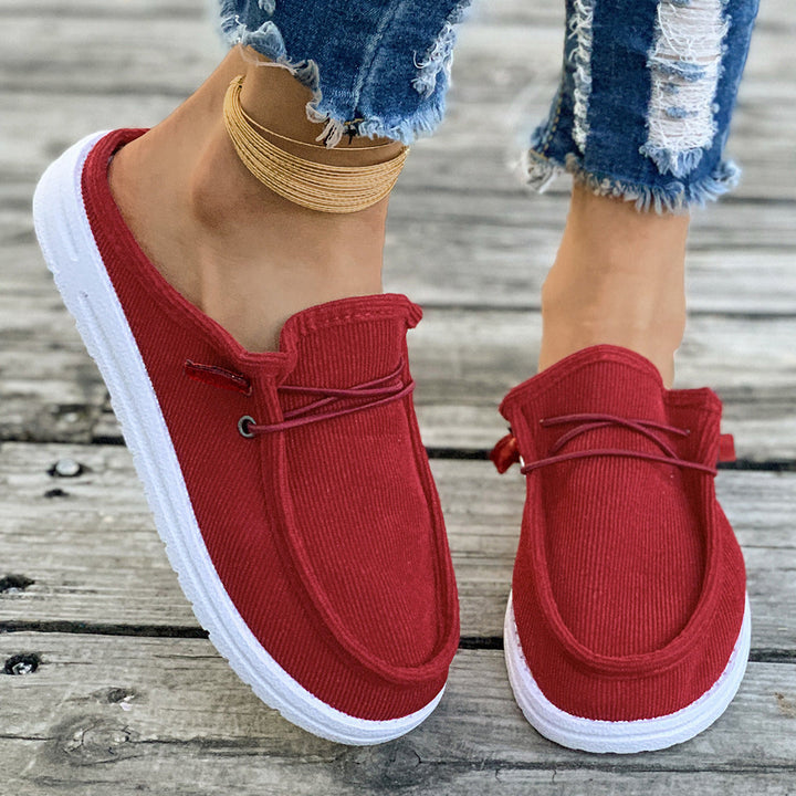 Damen Slip-On Mokassins mit attraktiver Rippstruktur Drune