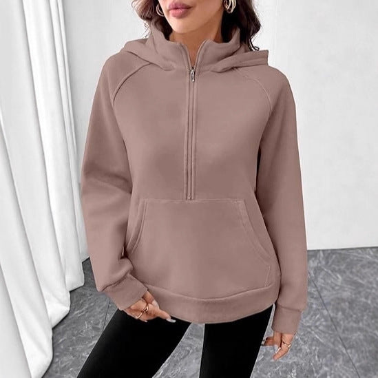 Damen Sportlicher Kordelzug-Hoodie Drune