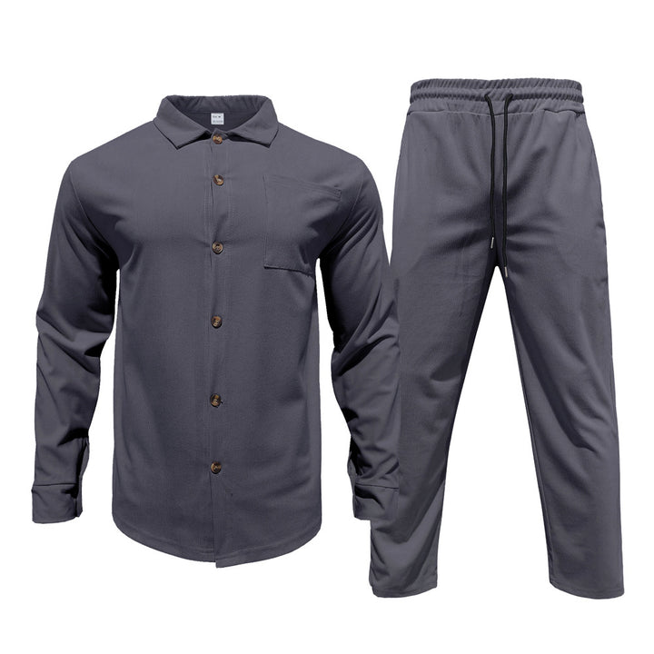 Herren lässiges Hemd und Freizeithose Set Drune