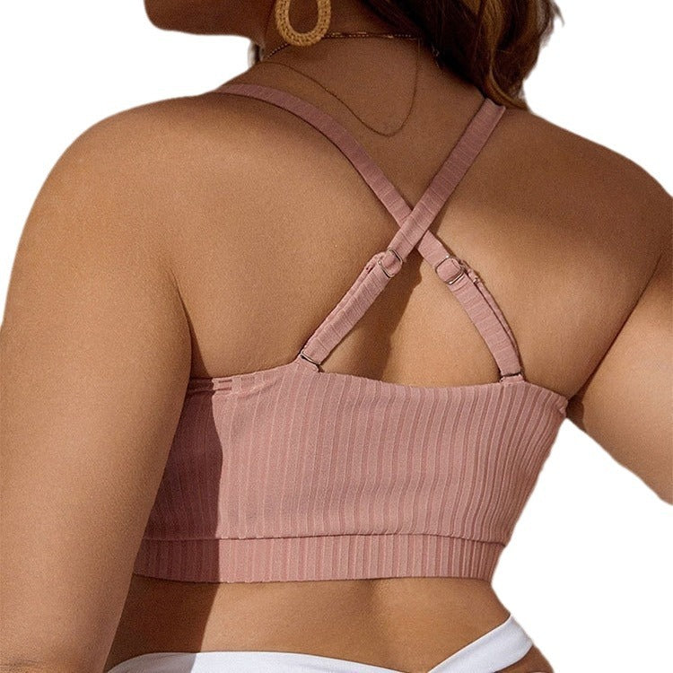 Damen Sport-Bra mit verstellbarem Raffung und modischem Bindedesign Drune