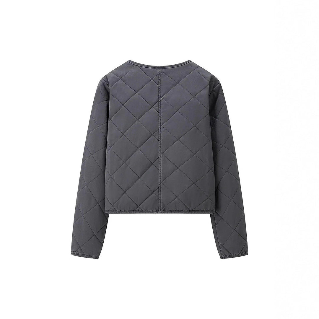 Damen gesteppte Übergangsjacke mit praktischen Taschen und elegantem Stehkragen Drune