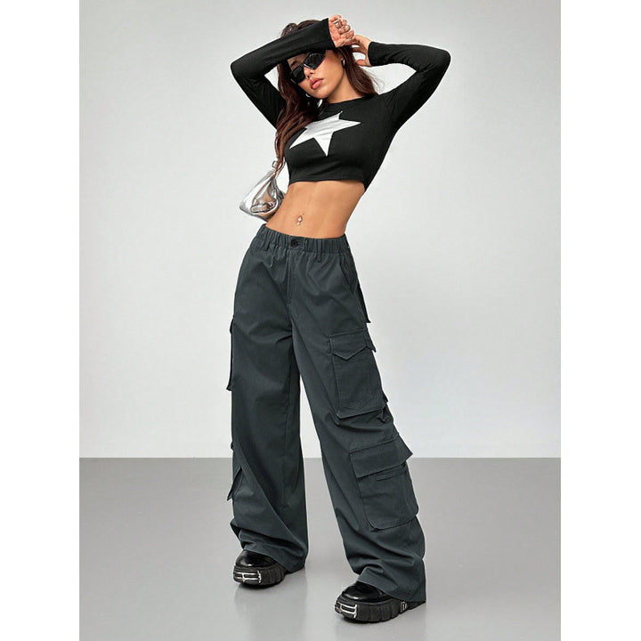 Damen Cargo-Hose mit weitem Schnitt und praktischen Taschen Drune