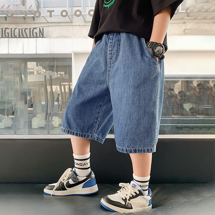Jungen lässige Denim-Shorts Drune