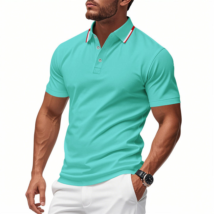 Herren Kurzarm Poloshirt mit stylishem Kragen und atmungsaktivem Material Drune