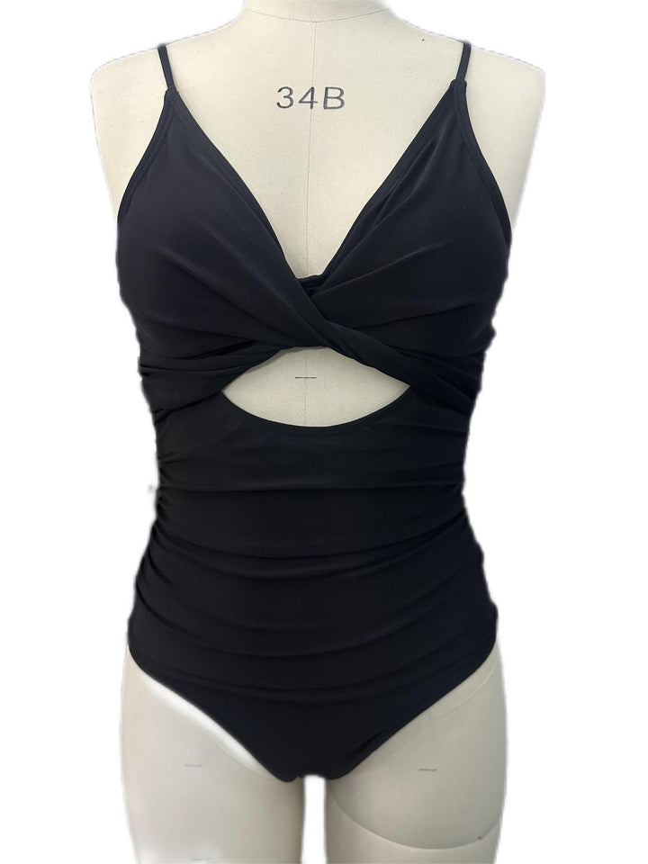 Damen Eleganter Einteiler-Badeanzug mit modischem Cut-Out Drune