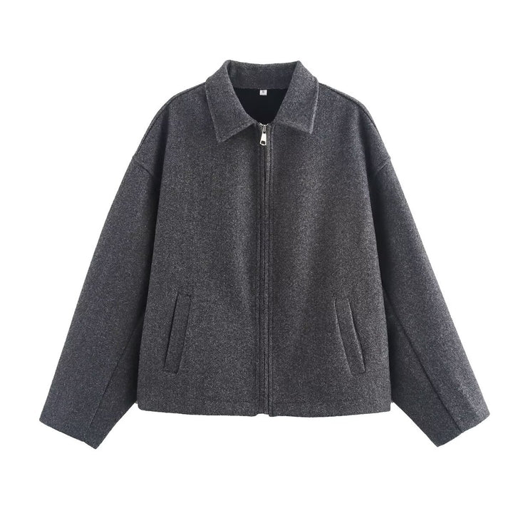 Damen Übergangsjacke aus hochwertigem Wollmix mit praktischen Taschen Drune