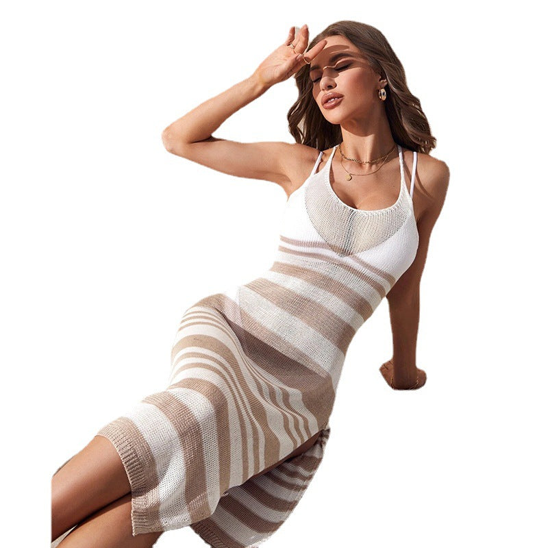Damen Strickkleid mit seitlichen Schlitzen Drune
