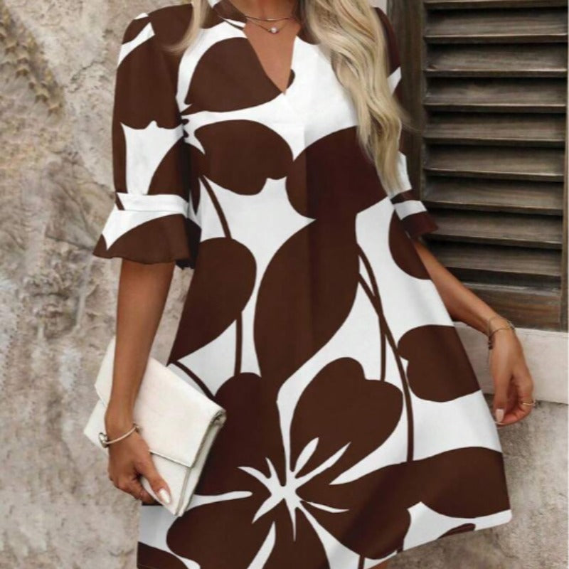 Damen Sommerkleid mit modischem Floral-Design Drune