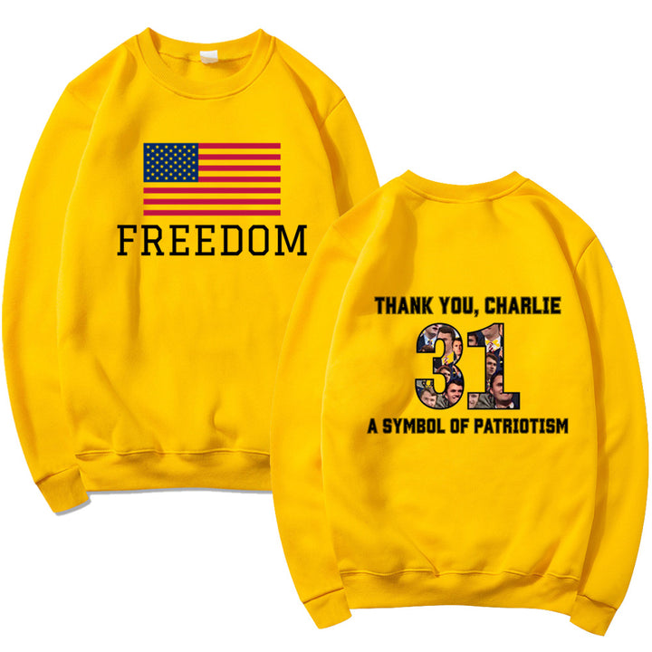 Damen Sweatshirt mit patriotischem Aufdruck und softem Material Drune
