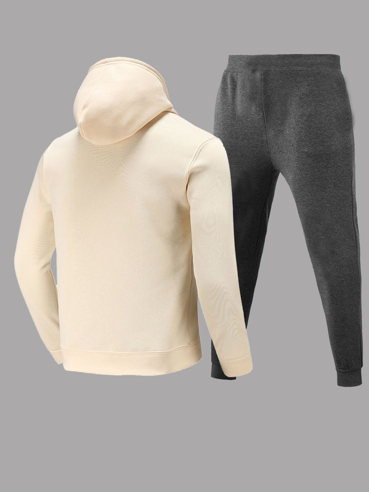 Damen lässiges Hoodie und Jogginghose Set mit modernem Schriftzug Drune
