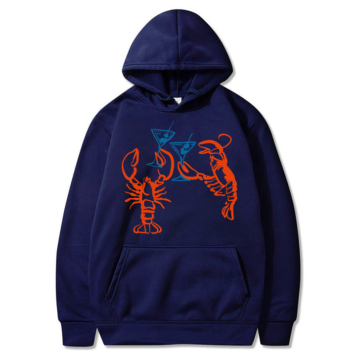 Damen Kapuzenpullover mit rauflustigem Hummer-Motiv Drune