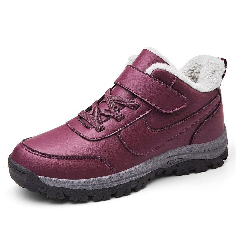Damen Warmgefütterte Winterstiefel mit rutschfester Sohle und verstellbarem Klettverschluss Drune