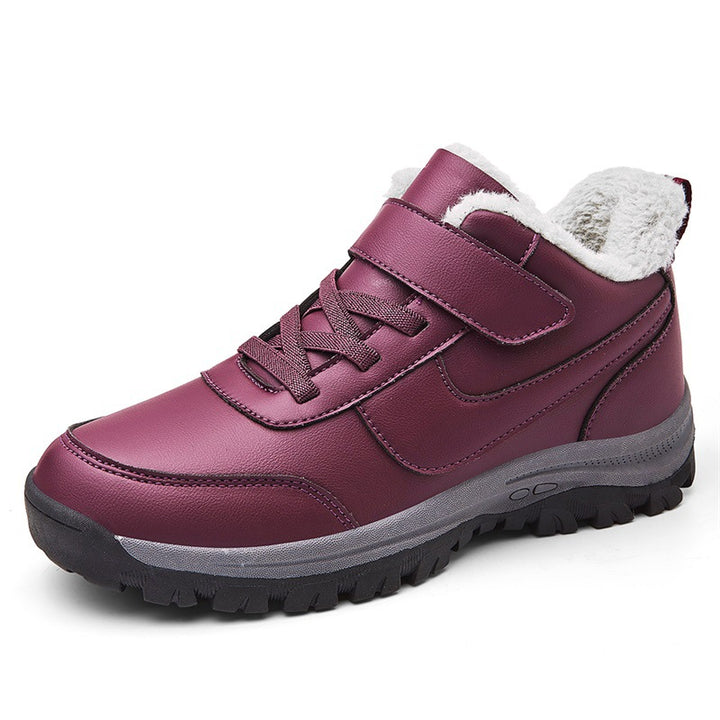 Damen Warmgefütterte Winterstiefel mit rutschfester Sohle und verstellbarem Klettverschluss Drune