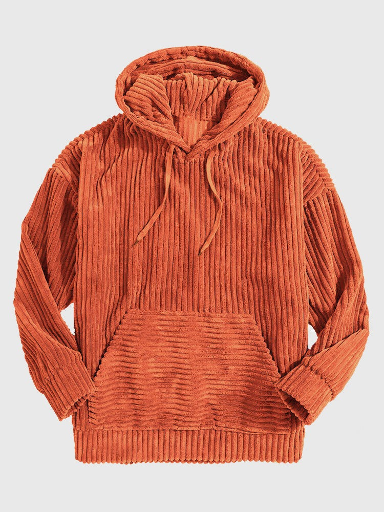 Damen gemütlicher Kapuzenpullover im modernen Rippdesign Drune