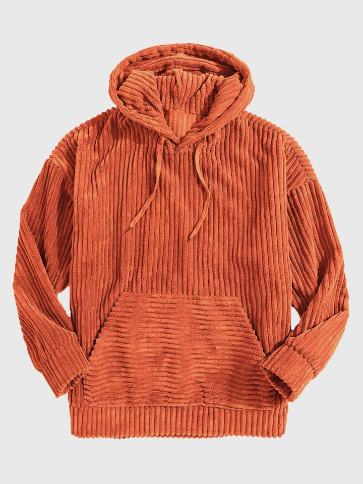 Damen gemütlicher Kapuzenpullover im modernen Rippdesign Drune