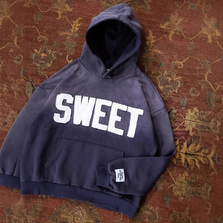 Damen Kapuzenpullover mit kreativem Schriftzug und weichem Innenfutter Drune