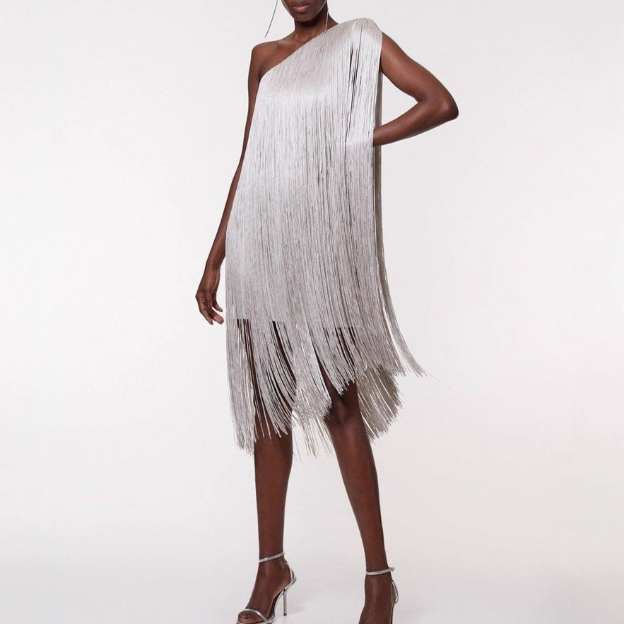 Damen Fransen-Kleid Drune