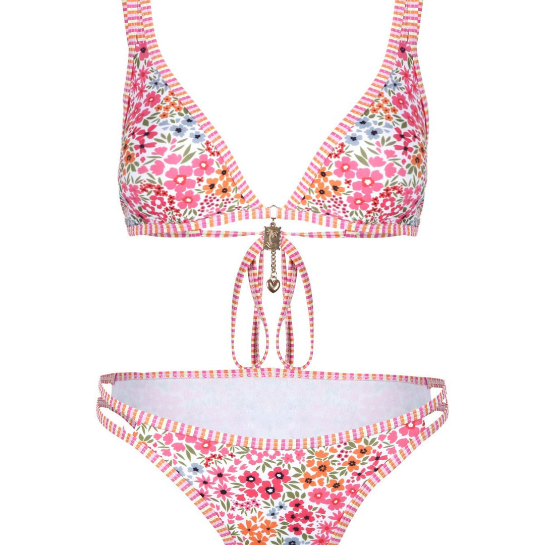 Damen Bikini-Set mit floralem Muster und verstellbaren Trägern Drune