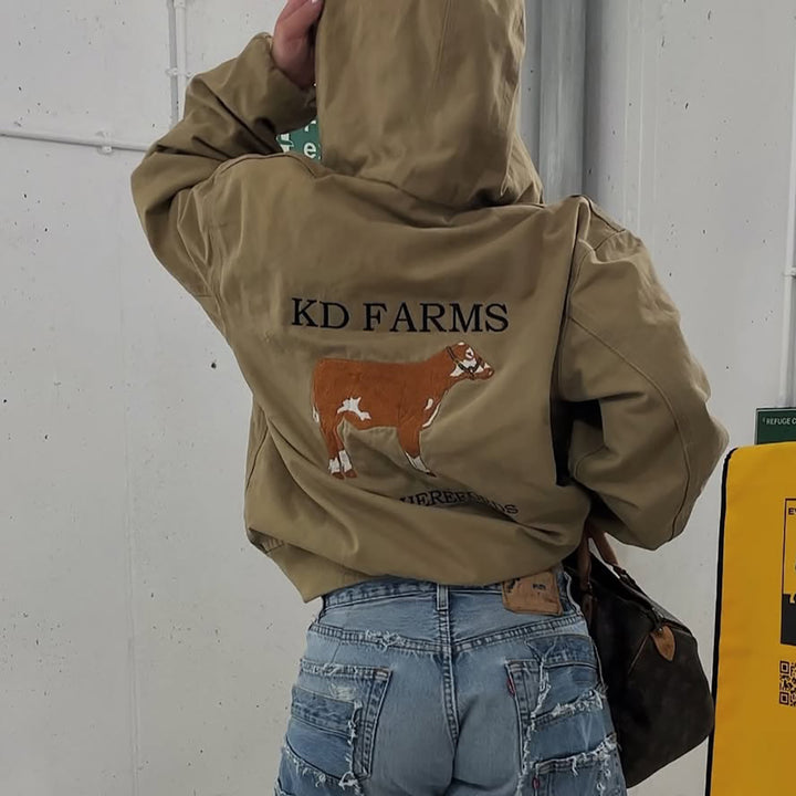 Damen lässige Übergangsjacke mit praktischen Taschen und hohem Kragen Drune