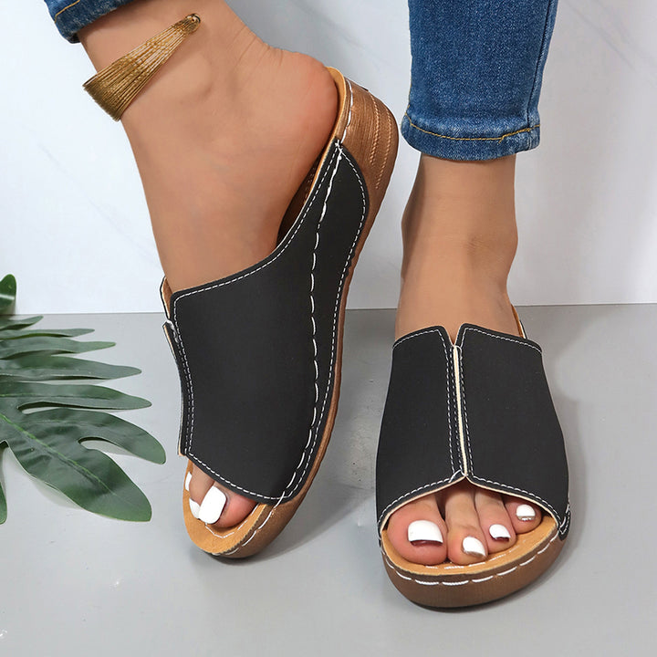 Damen Komfortable Riemensandalen mit anatomisch geformtem Fußbett Drune
