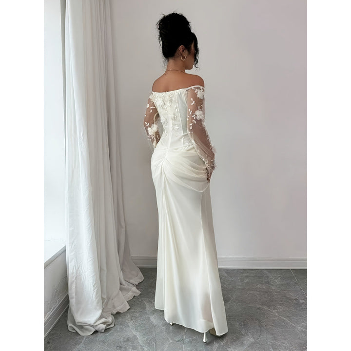 Damen Hochzeitskleid mit eleganten Stickereien Drune