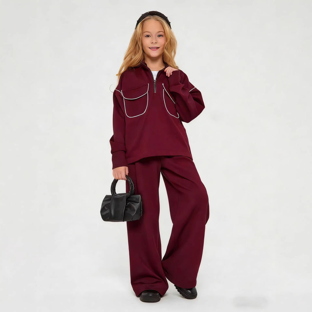 Damen modischer Pullover mit praktischen Taschen Drune