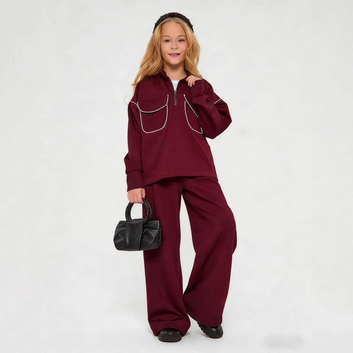 Damen modischer Pullover mit praktischen Taschen Drune
