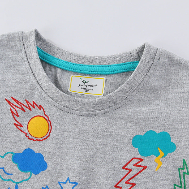 Jungen T-Shirt mit kreativen Weltraumstickereien Drune