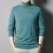 Herren nan schlanker Feinstrick-Rollkragenpullover aus Merino-Baumwollmix mit Rippenbündchen Drune