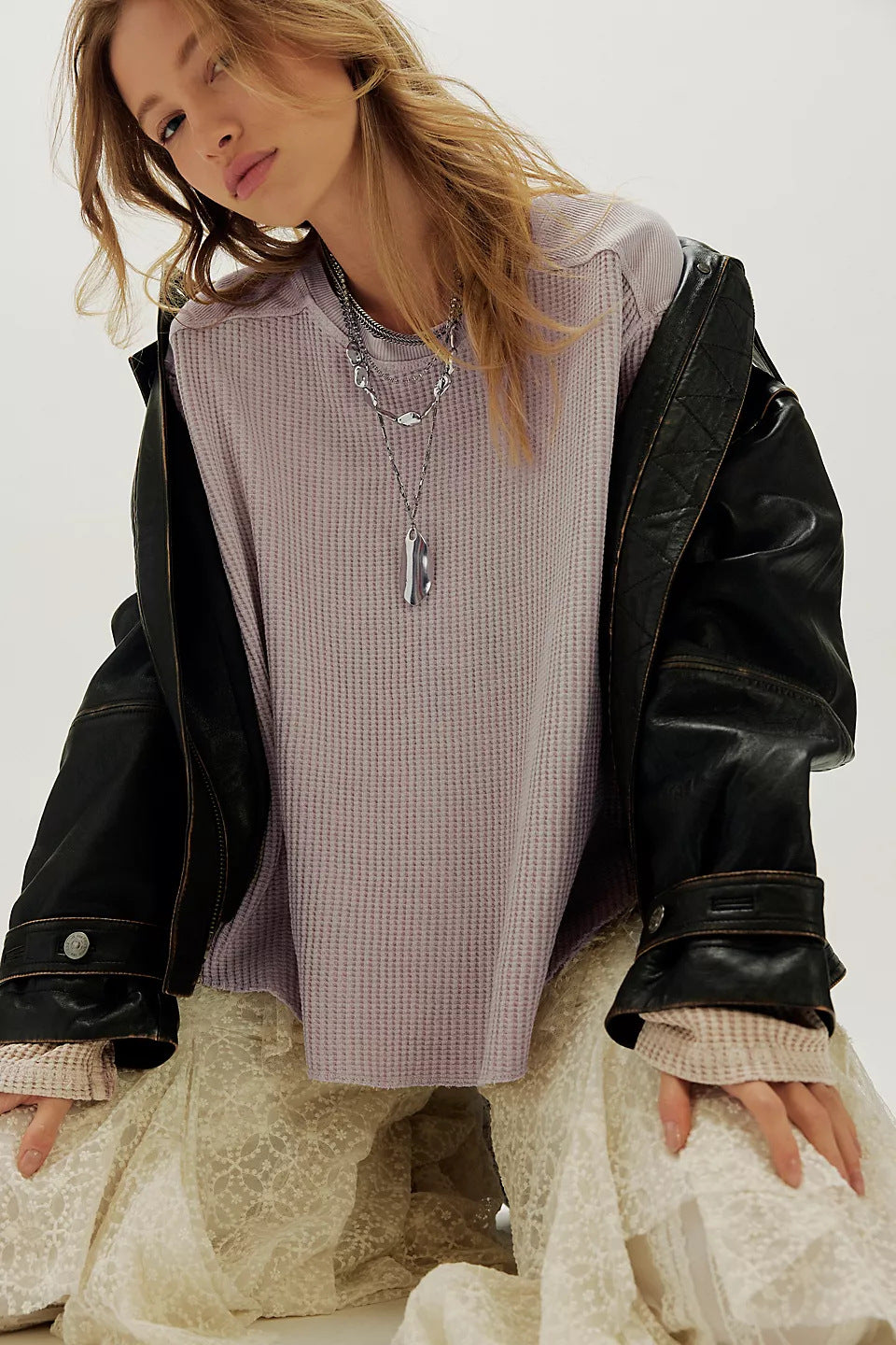 Damen Lässiger Oversized Pullover mit strukturiertem Design und seitlichen Nähten Drune