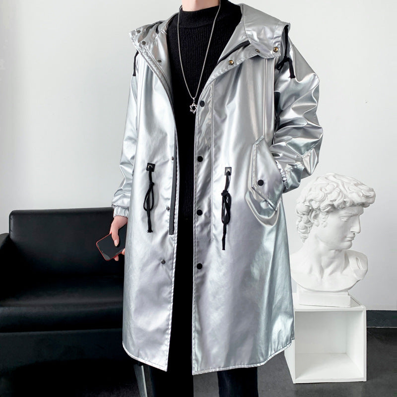 Herren reflektierende Regenjacke mit verstellbarem Kapuzenbereich und praktischen Taschen Drune