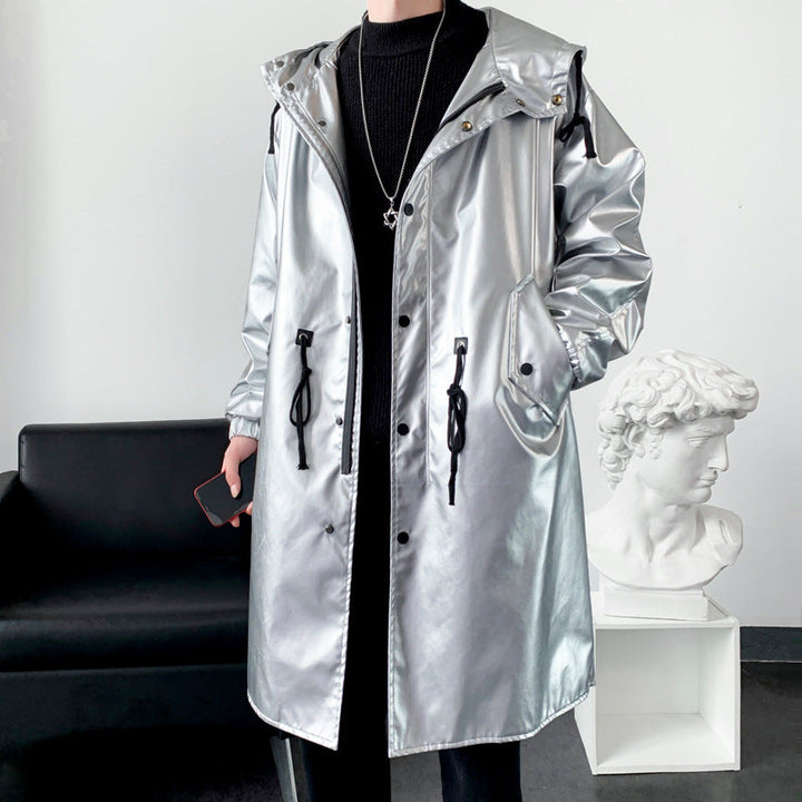 Herren reflektierende Regenjacke mit verstellbarem Kapuzenbereich und praktischen Taschen Drune