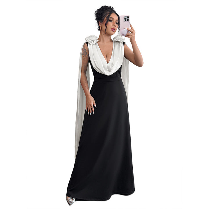 Damen Elegantes Wickelkleid mit floralem Akzent Drune