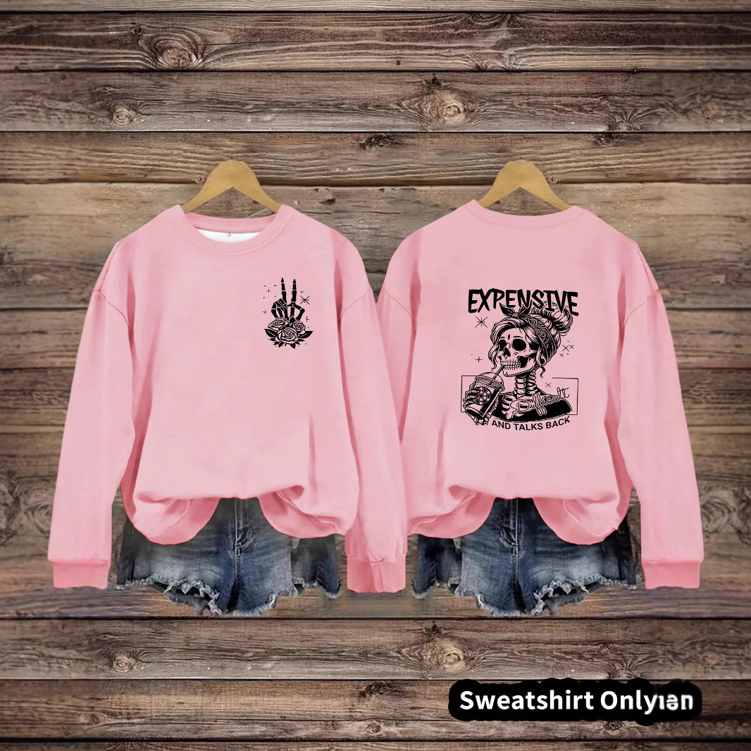 Damen Sweatshirt mit kreativem Motiv und lässigem Schnitt Drune