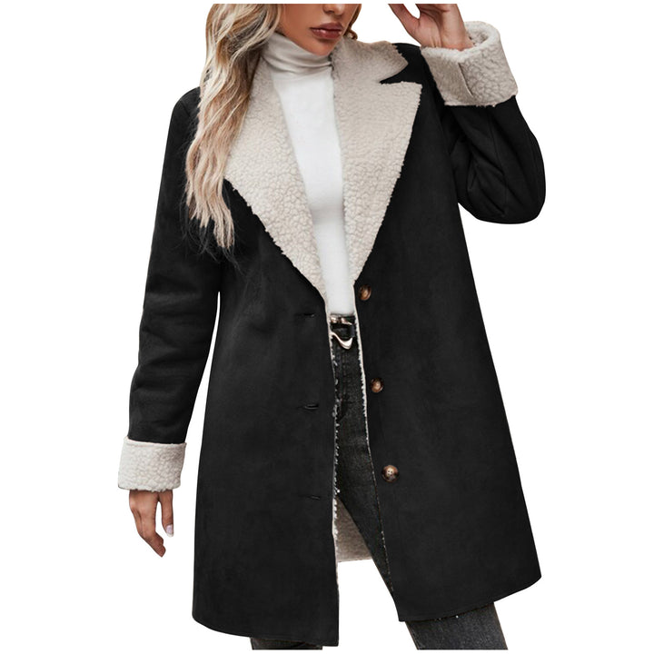 Damen kuscheliger Oversized-Mantel mit schickem Kragen Drune